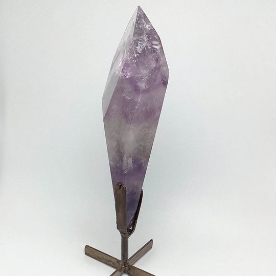 Polished Amethyst Scepter with Display Stand - Rocks and Gems Canada