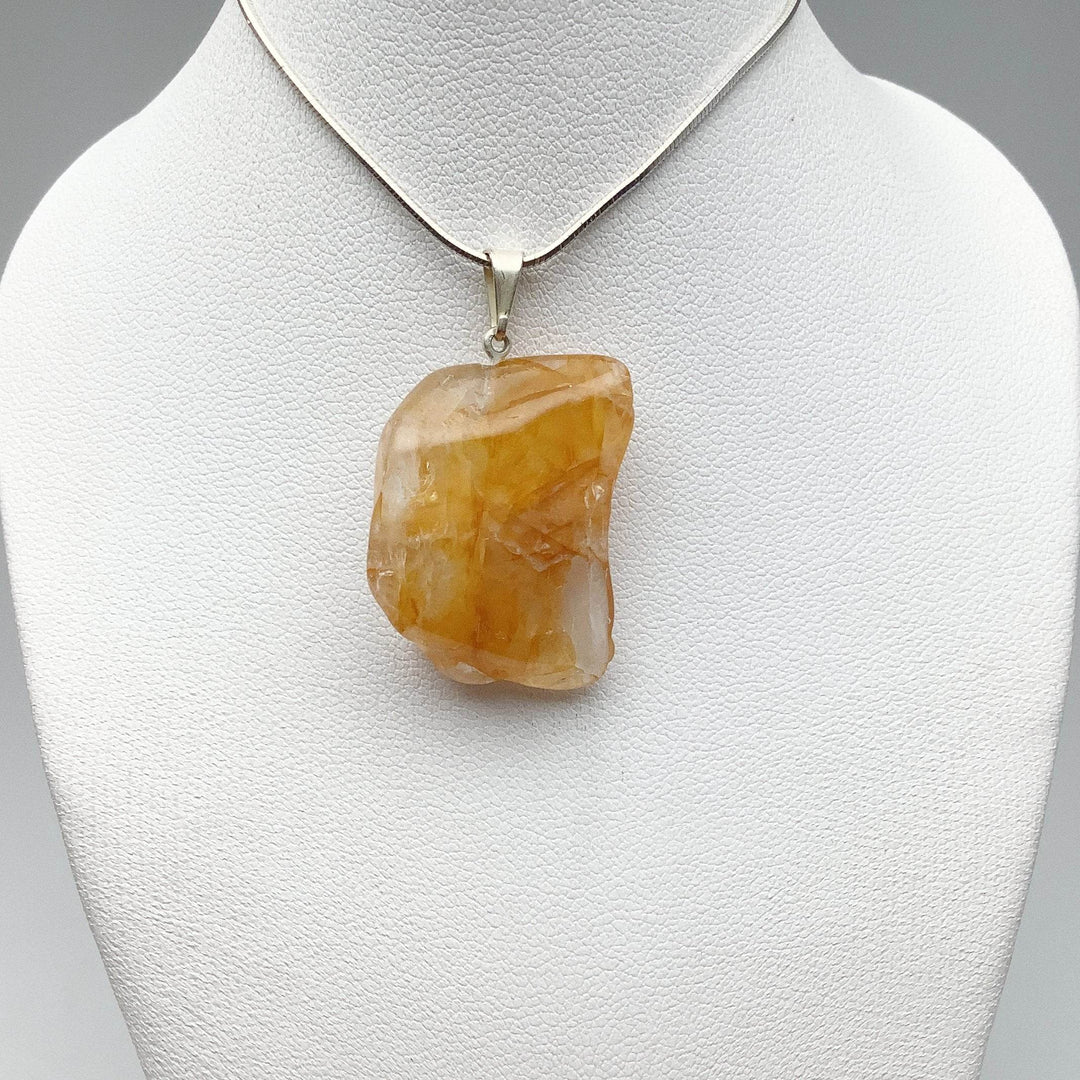 Golden Healing Quartz Tumble Pendant - Rocks and Gems Canada