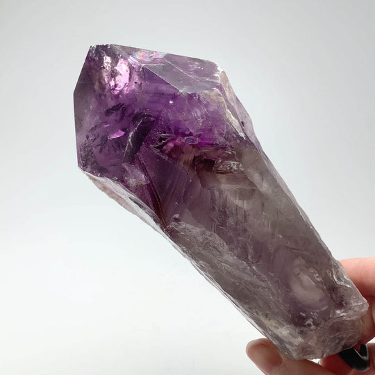 Rough Amethyst Scepter On Display Stand - Rocks and Gems Canada