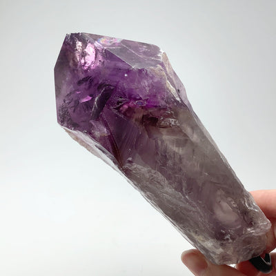 Rough Amethyst Scepter On Display Stand