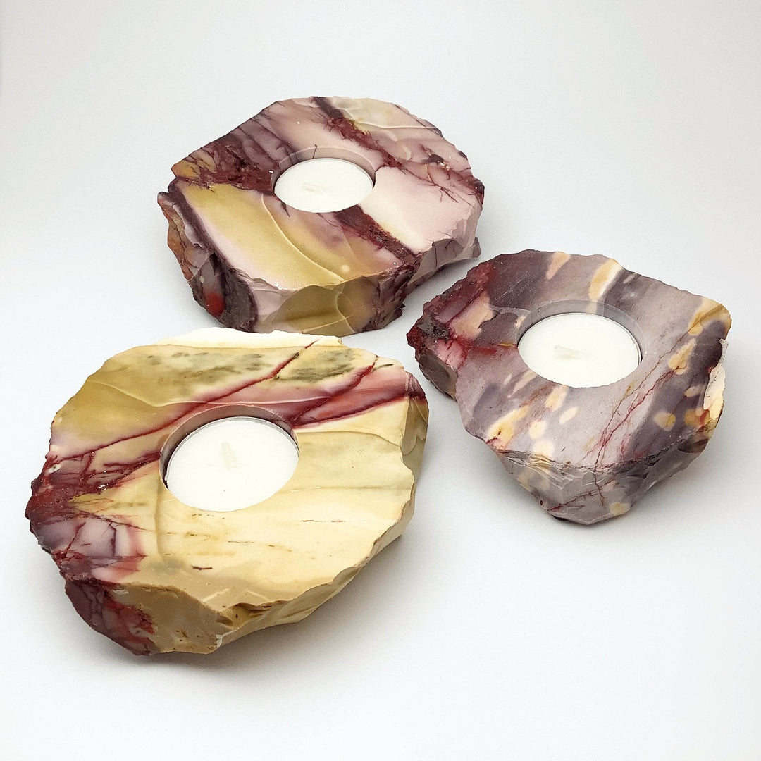Mookaite Candle Holder - Rocks and Gems Canada