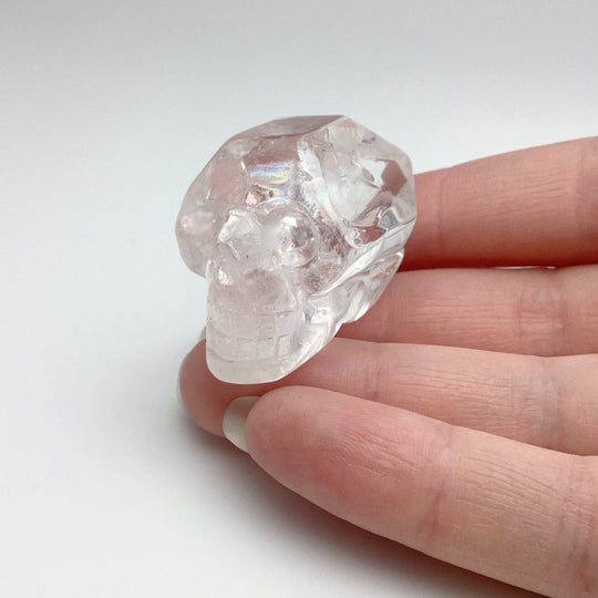 Carved Quartz Point Crystal Skull - Rocks and Gems Canada
