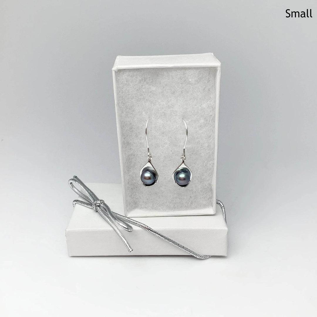 Tahitian Pearl Dangle Earrings - Rocks and Gems Canada