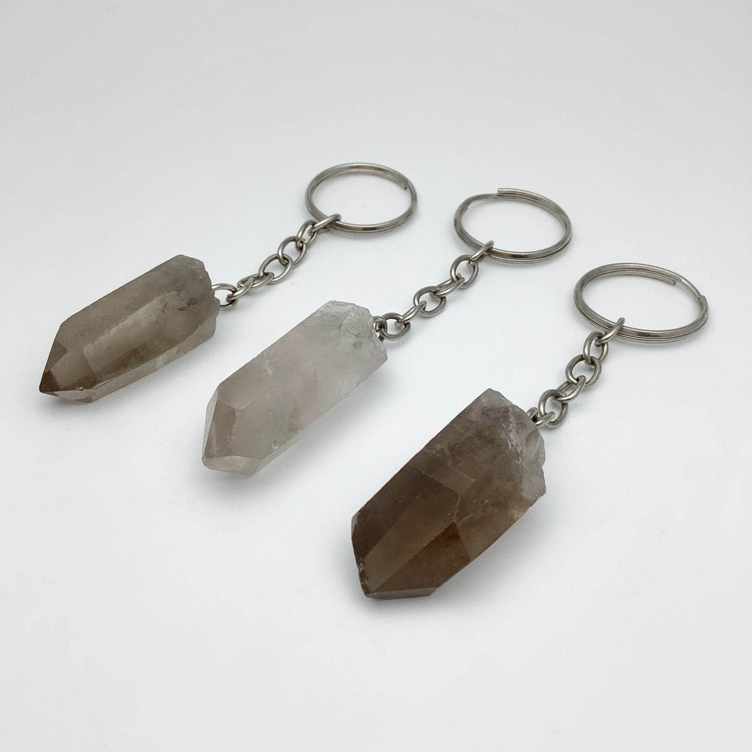 Rough Smoky Quartz Keychain - Rocks and Gems Canada