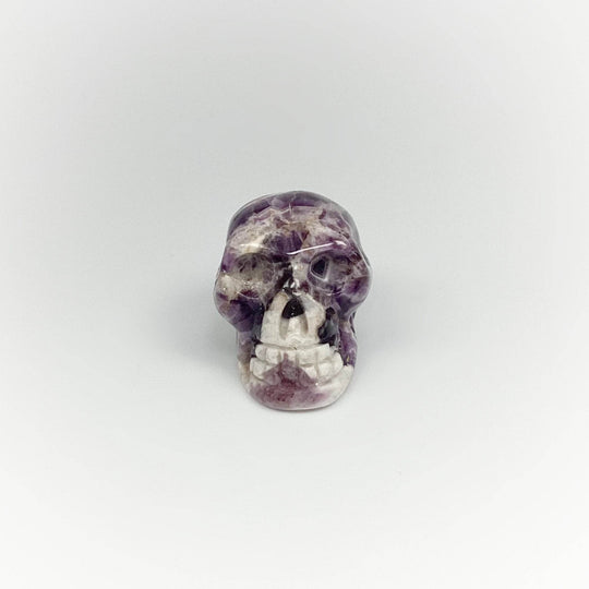 Carved Chevron Amethyst Skull - Rocks and Gems Canada