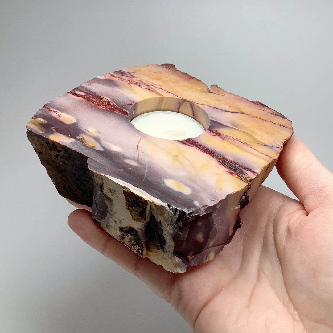 Mookaite Candle Holder - Rocks and Gems Canada