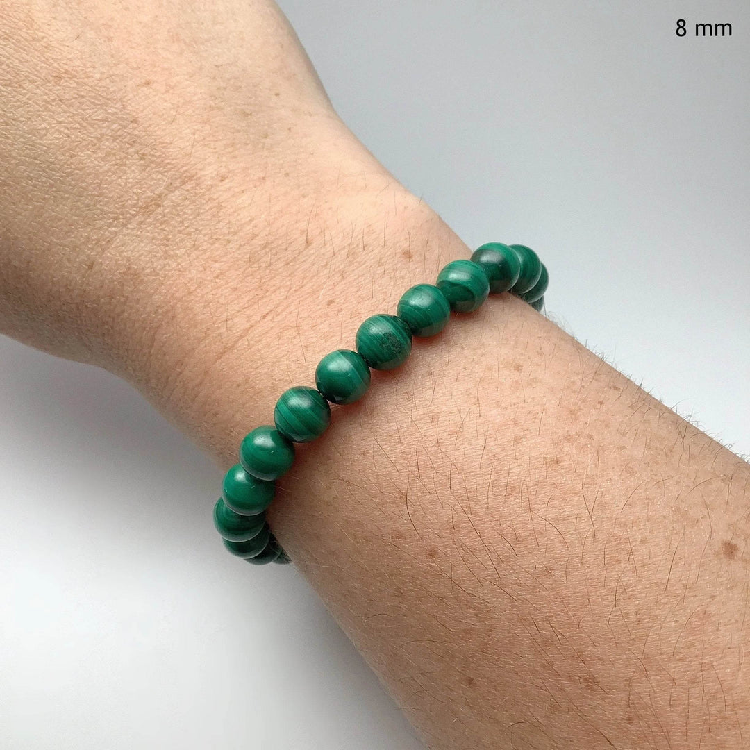 Malachite Beaded Bracelet - Rocks and Gems Canada