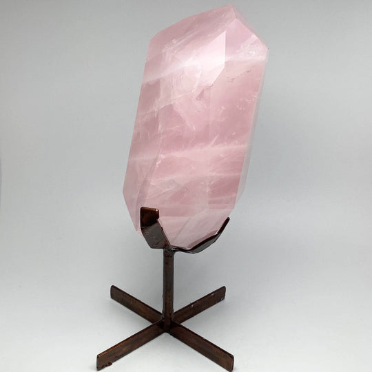 Rose Quartz with Display Stand - Rocks and Gems Canada