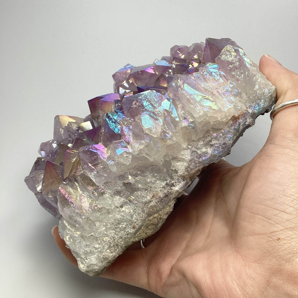Rainbow Amethyst Druze Cluster Stand Up - Rocks and Gems Canada