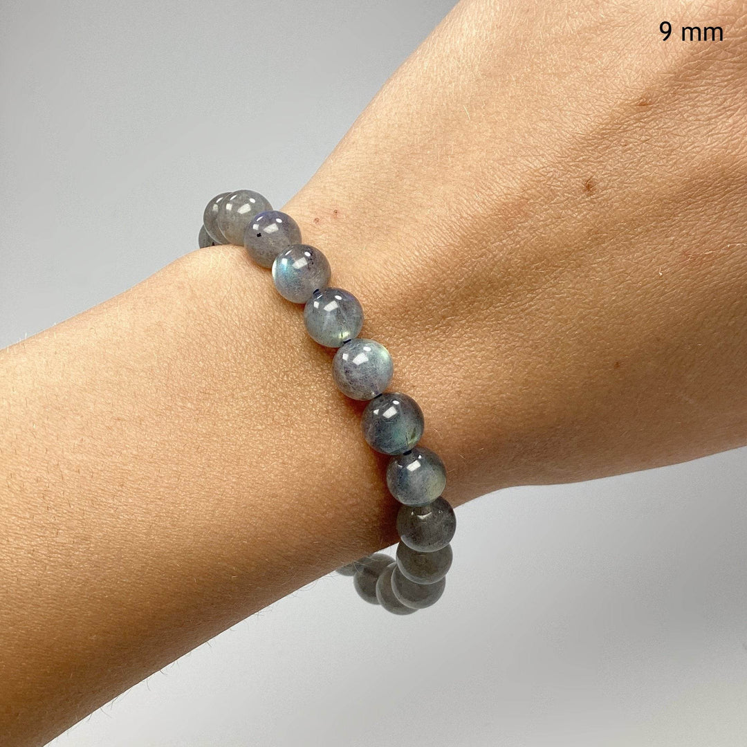 Labradorite Beaded Bracelet - High Quality - Rocks and Gems Canada