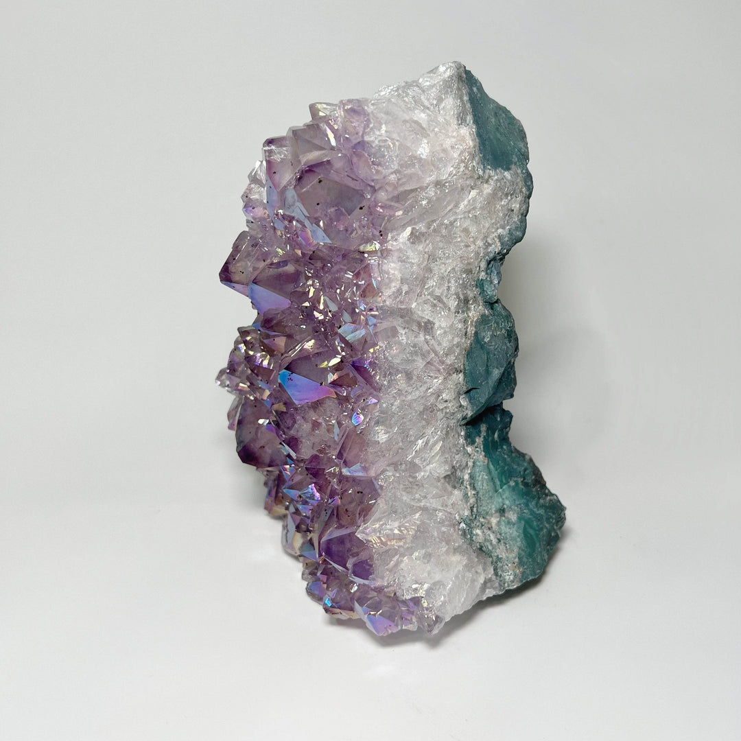 Rainbow Amethyst Druze Cluster Stand Up - Rocks and Gems Canada