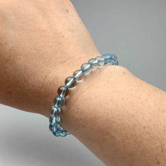 Blue Topaz Beaded Bracelet - High Quality - Rocks and Gems Canada