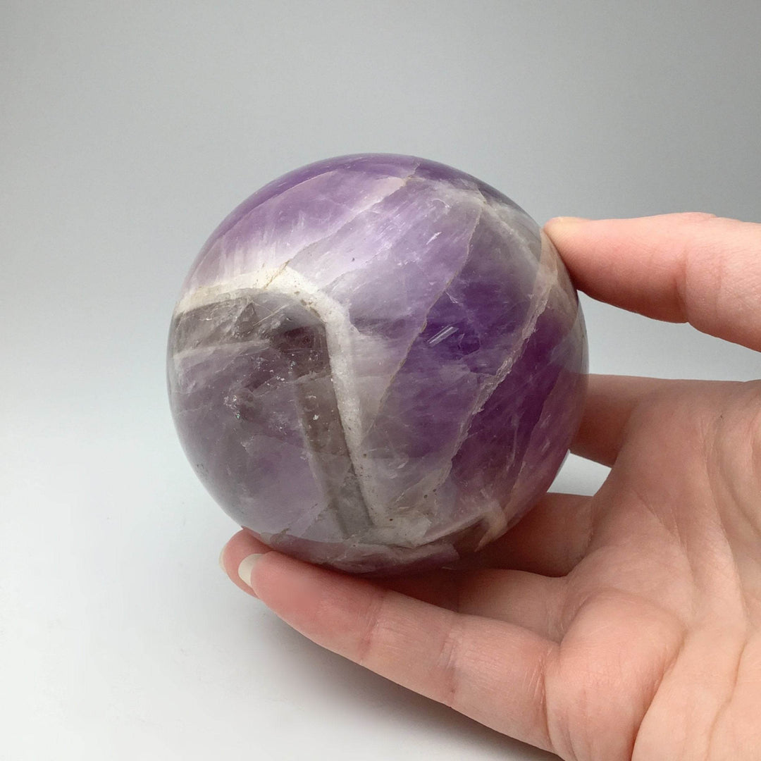 Chevron Amethyst Sphere - Rocks and Gems Canada