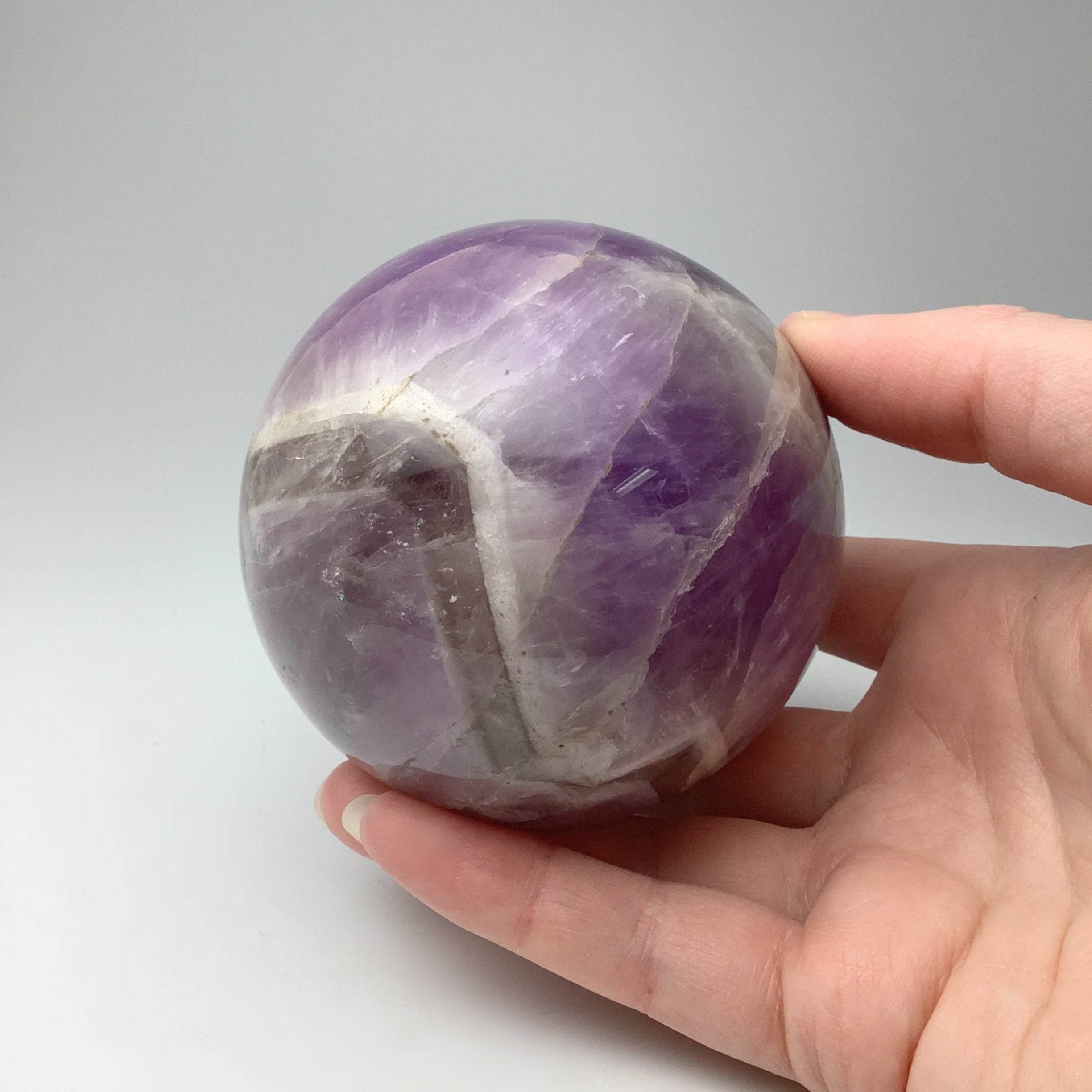 Chevron Amethyst Sphere - Rocks and Gems Canada