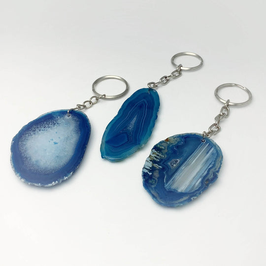 Agate Slice Keychain - Rocks and Gems Canada