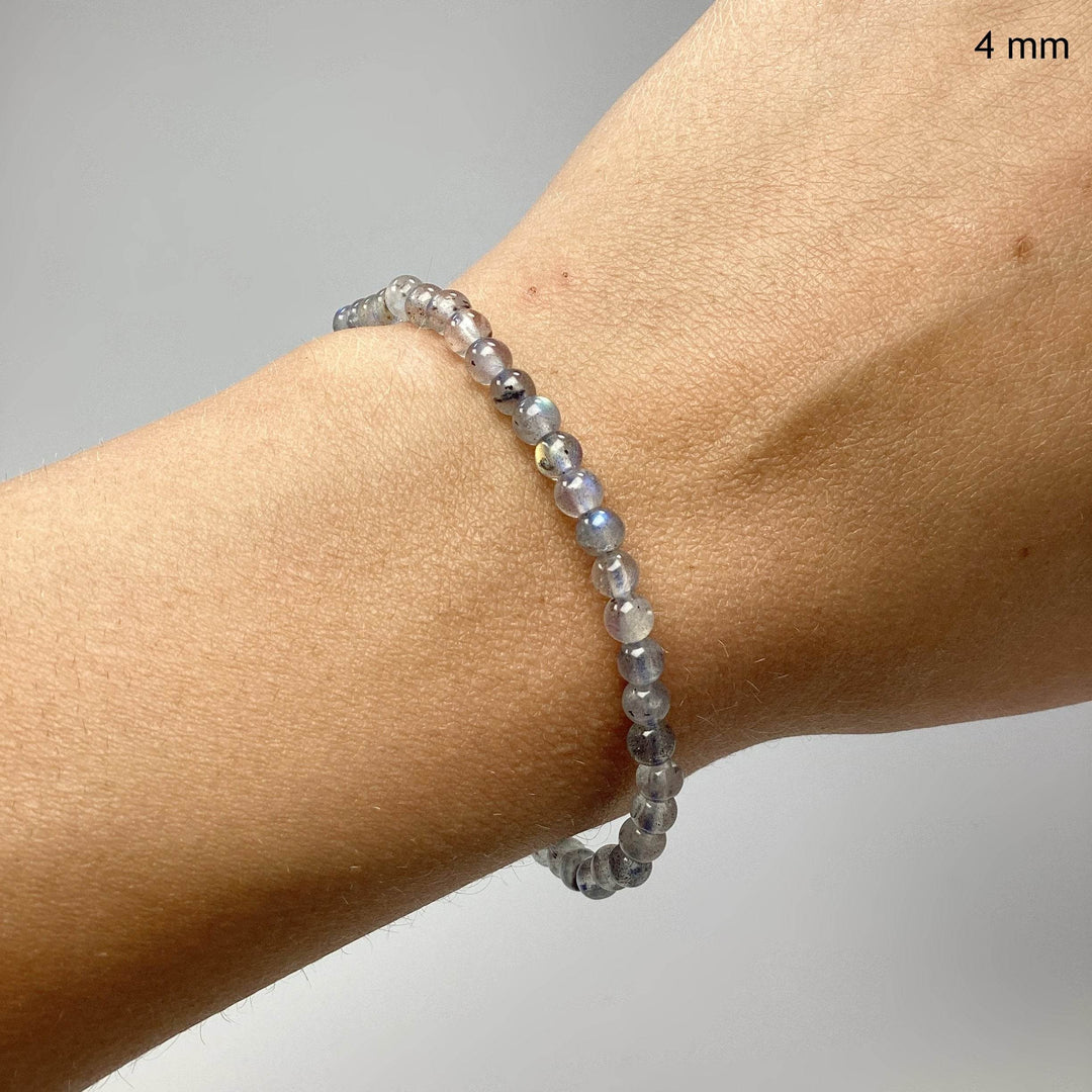 Labradorite Beaded Bracelet - High Quality - Rocks and Gems Canada