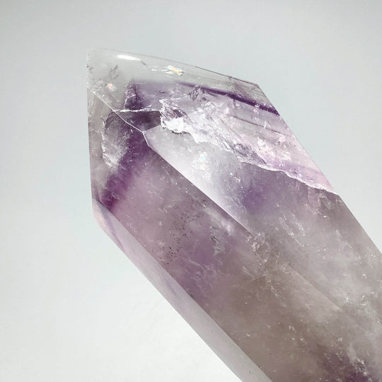 Polished Amethyst Scepter with Display Stand - Rocks and Gems Canada