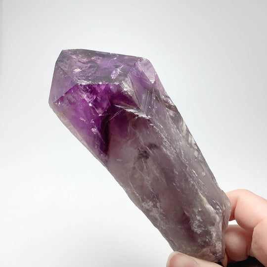 Rough Amethyst Scepter On Display Stand - Rocks and Gems Canada