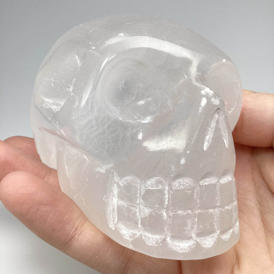 Carved Selenite Skull - Rocks and Gems Canada