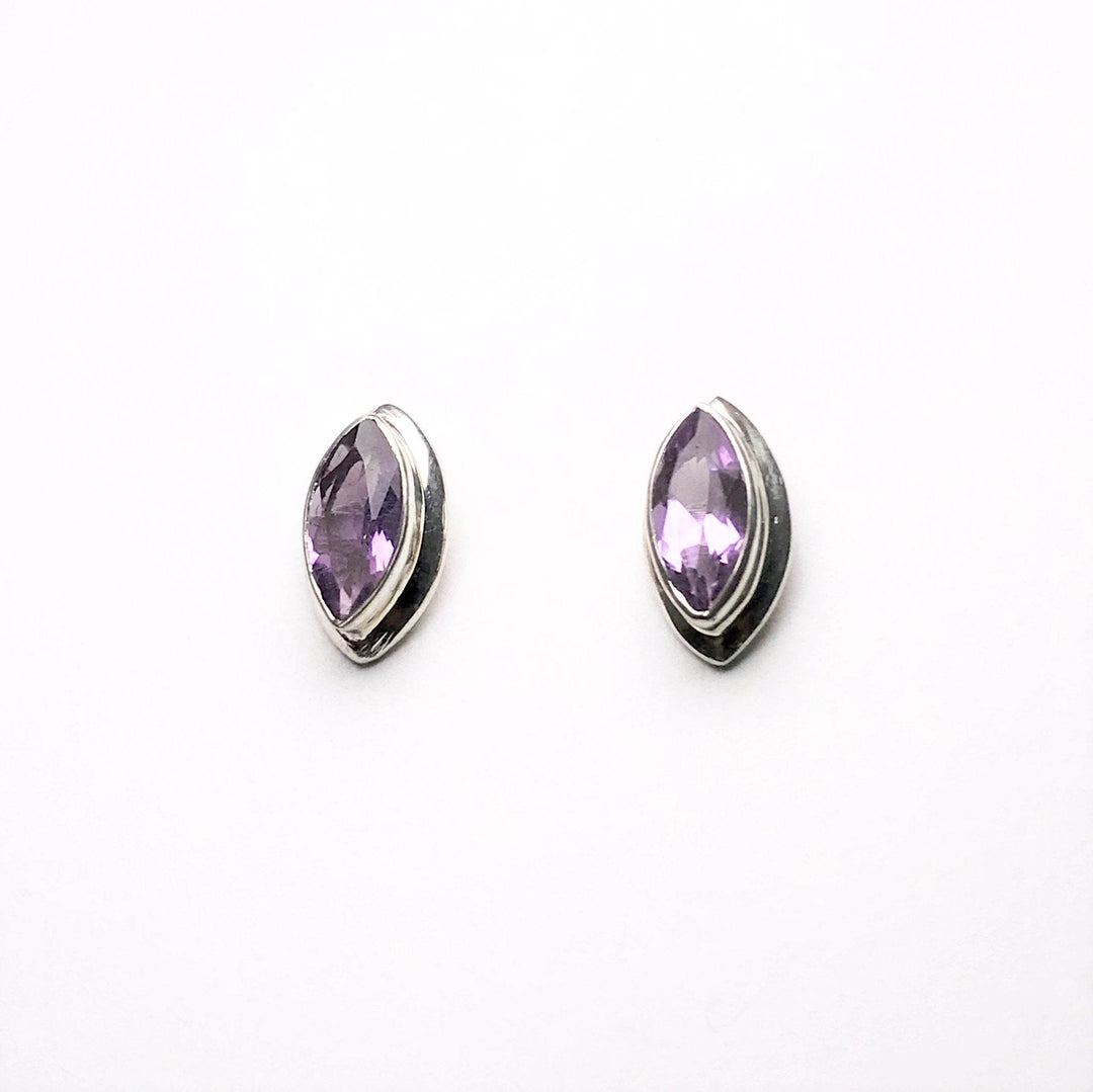 Amethyst Stud Earrings - Rocks and Gems Canada