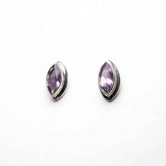 Amethyst Stud Earrings - Rocks and Gems Canada
