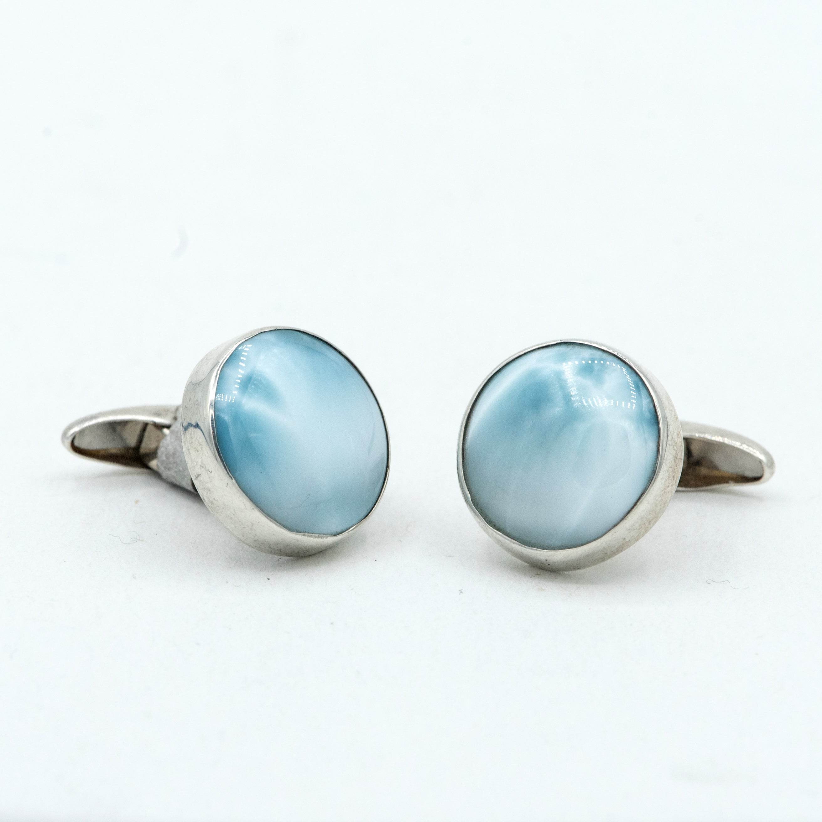 Larimar Cufflinks - Rocks and Gems Canada
