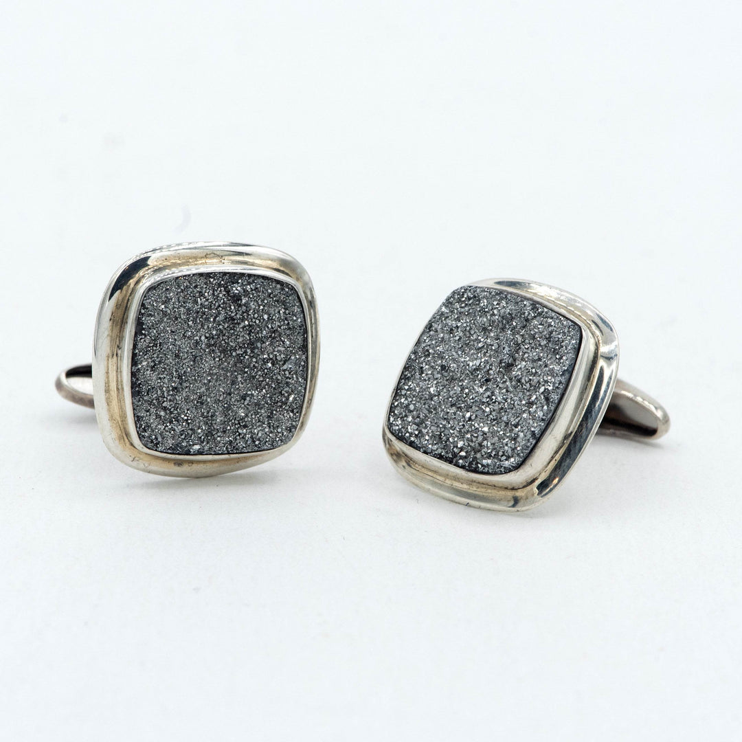 Plated Druzy Cufflinks - Rocks and Gems Canada