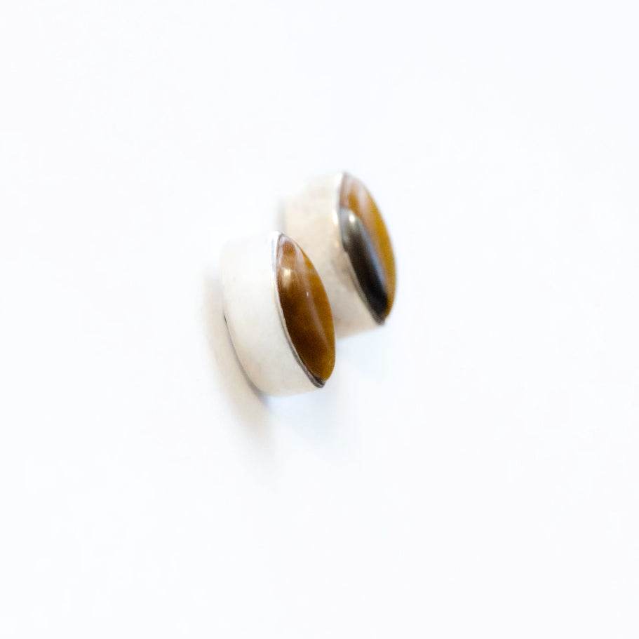 Tiger Eye Stud Earrings - Rocks and Gems Canada