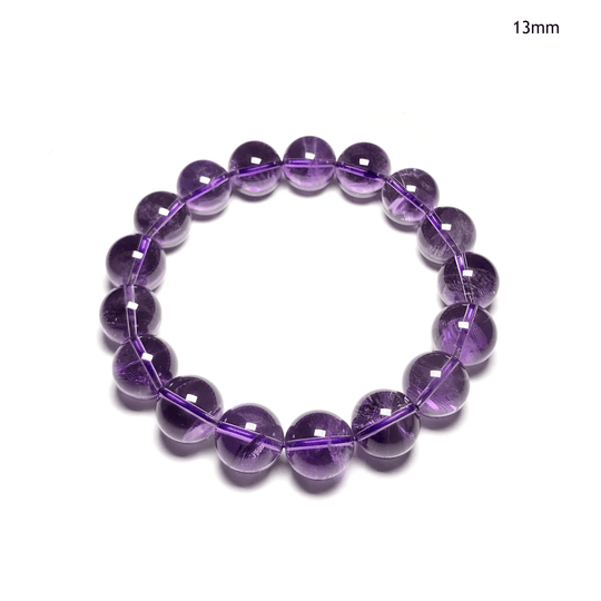 Amethyst Beaded Bracelet - High Quality - Rocks and Gems Canada