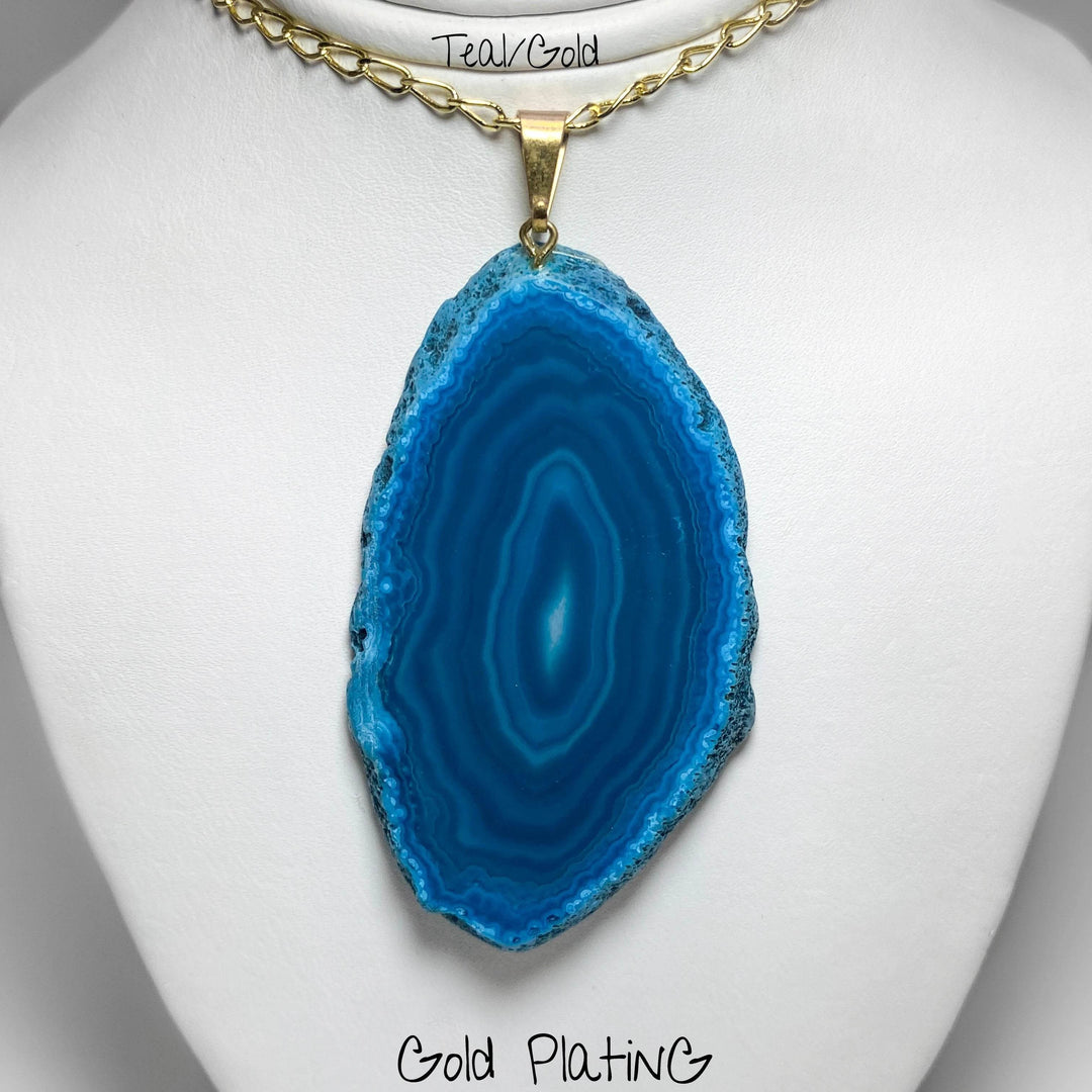 Agate Slice Necklace - Rocks and Gems Canada