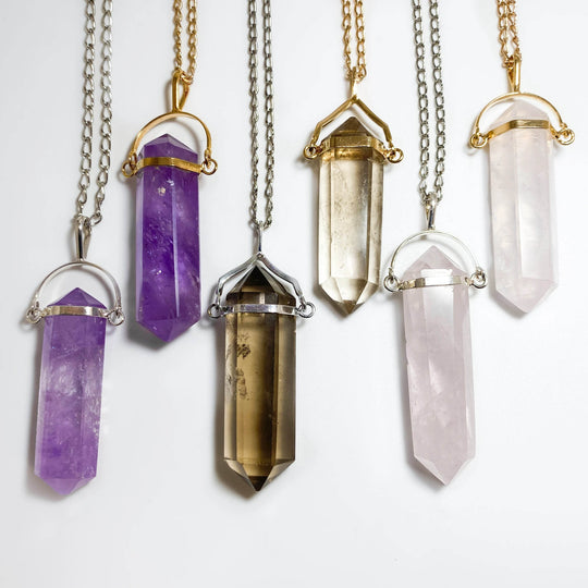 Crystal Point Swivel Necklace - Rocks and Gems Canada