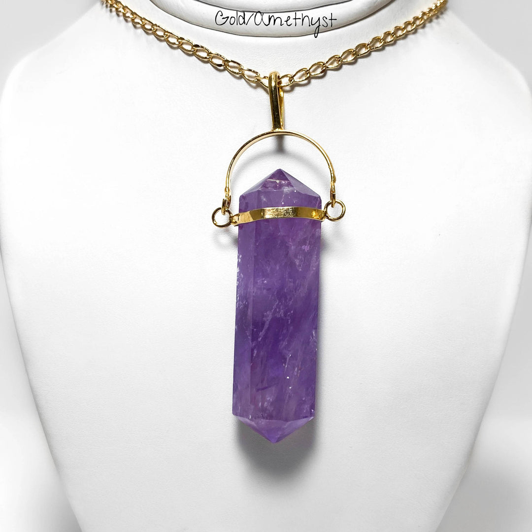 Crystal Point Swivel Necklace - Rocks and Gems Canada