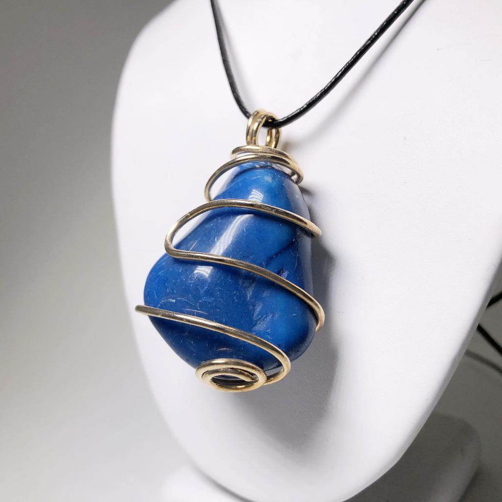 Wire Wrap Pendant - Gold Plated - Rocks and Gems Canada