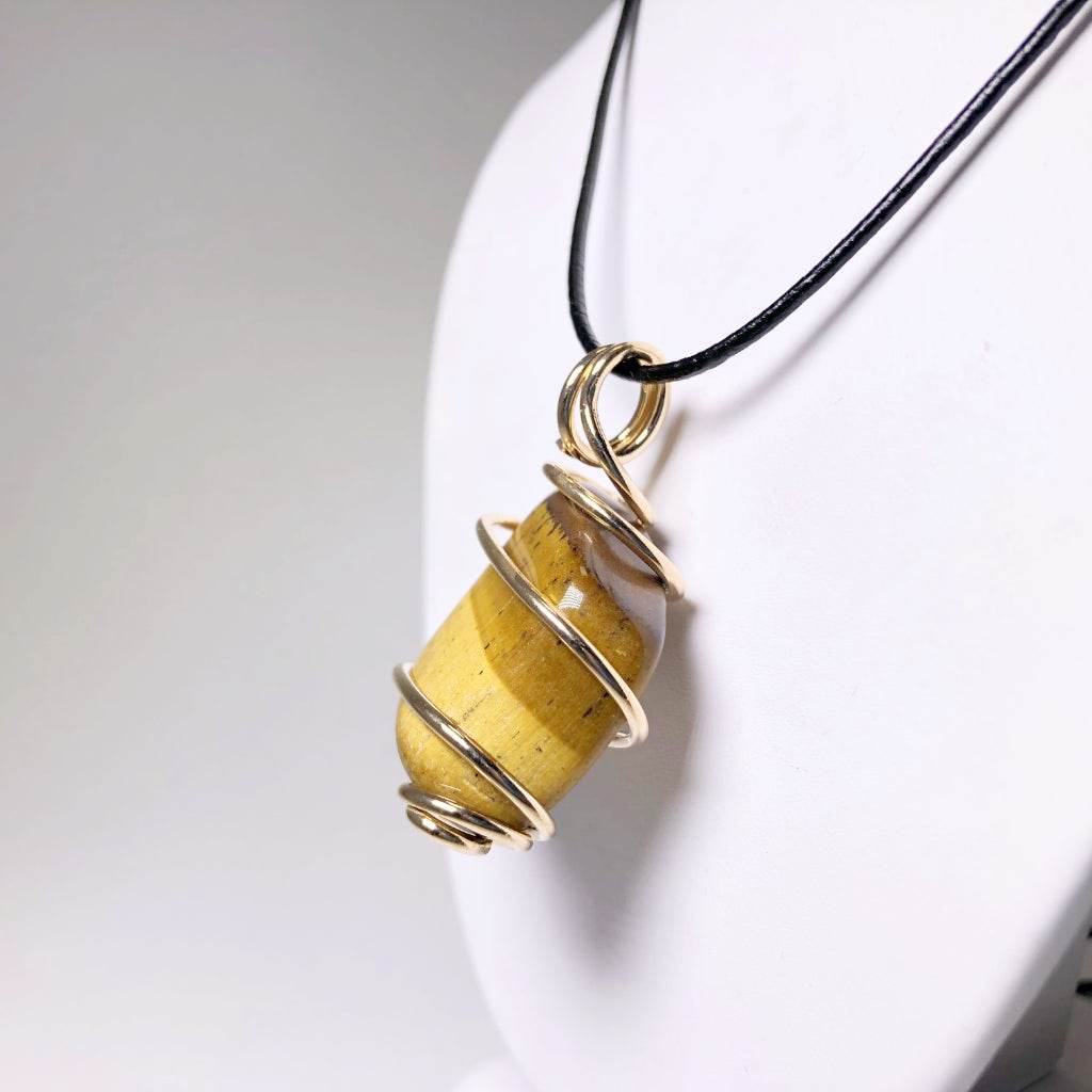 Wire Wrap Pendant - Gold Plated - Rocks and Gems Canada