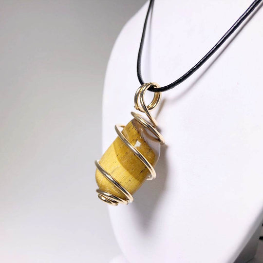 Wire Wrap Pendant - Gold Plated - Rocks and Gems Canada