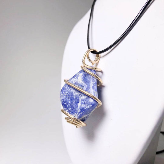 Wire Wrap Pendant - Gold Plated - Rocks and Gems Canada