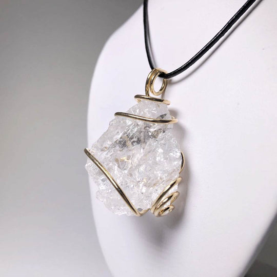 Wire Wrap Pendant - Gold Plated - Rocks and Gems Canada