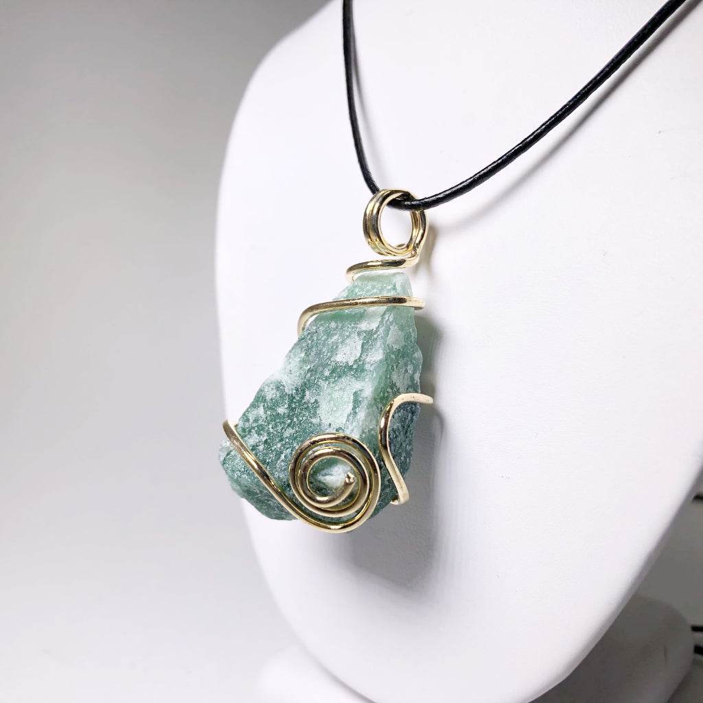 Wire Wrap Pendant - Gold Plated - Rocks and Gems Canada