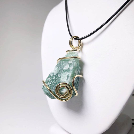 Wire Wrap Pendant - Gold Plated - Rocks and Gems Canada