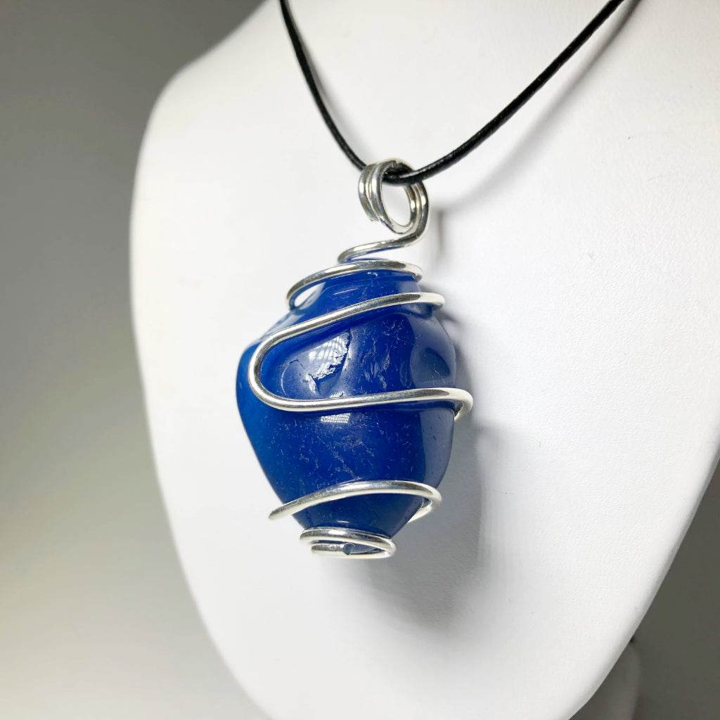 Wire Wrap Pendant - Silver Plated - Rocks and Gems Canada