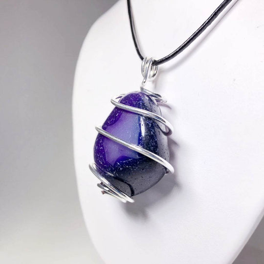 Wire Wrap Pendant - Silver Plated - Rocks and Gems Canada