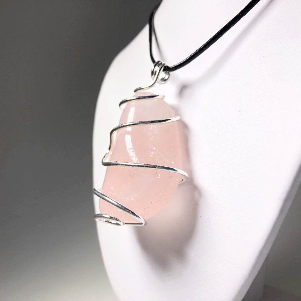 Wire Wrap Pendant - Silver Plated - Rocks and Gems Canada