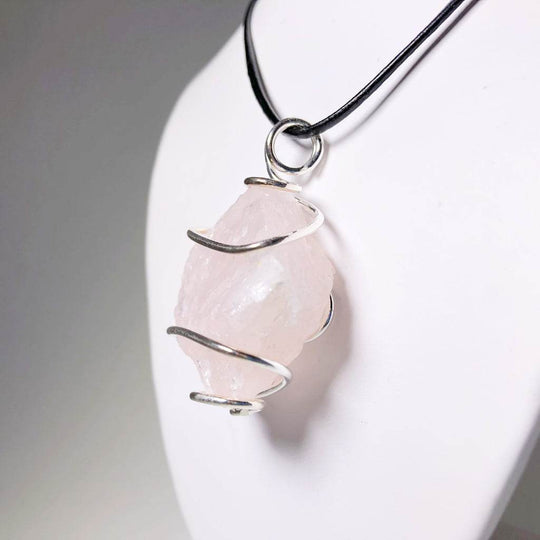 Wire Wrap Pendant - Silver Plated - Rocks and Gems Canada