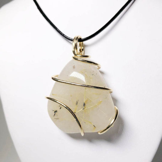 Wire Wrap Pendant - Gold Plated - Rocks and Gems Canada