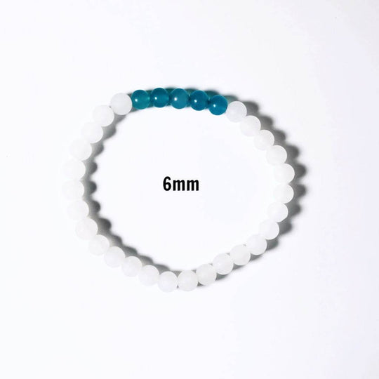 Matte Amazonite with Quartz Beaded Bracelet - Rocks and Gems Canada