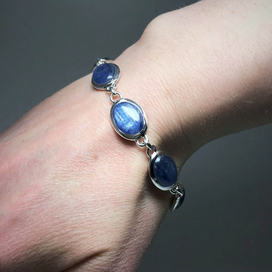 Kyanite Sterling Silver Bracelet - Rocks and Gems Canada