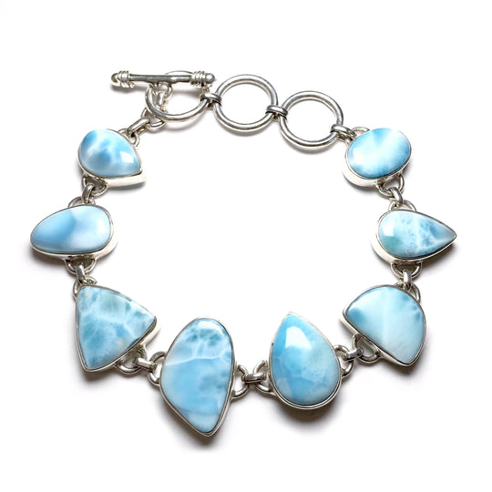 Larimar Sterling Silver Bracelet - Rocks and Gems Canada