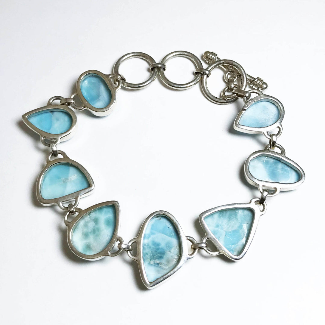 Larimar Sterling Silver Bracelet - Rocks and Gems Canada
