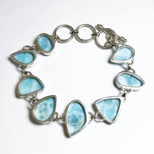 Larimar Sterling Silver Bracelet - Rocks and Gems Canada