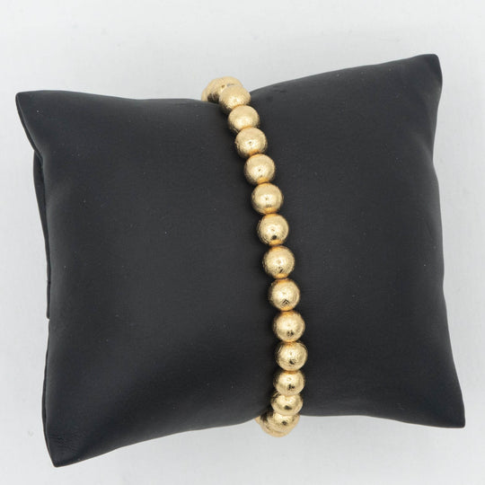 Muonionalusta Meteorite Beaded Bracelet with Gold Finish - Rocks and Gems Canada